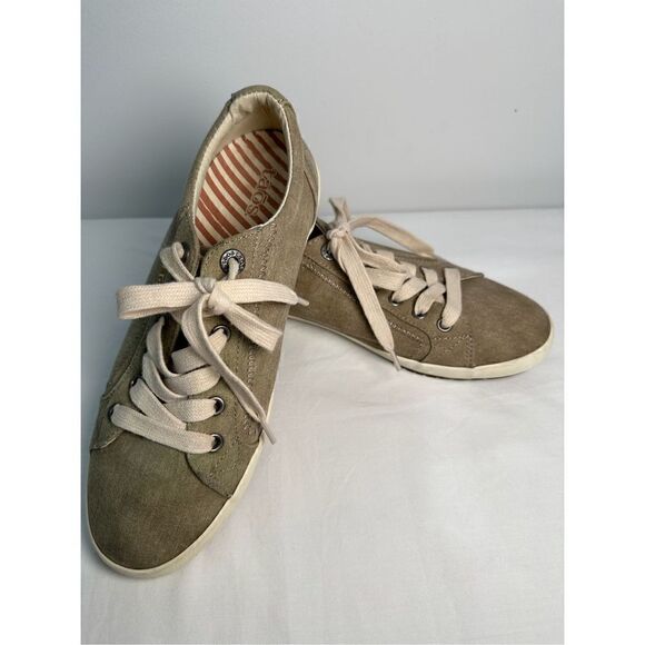 Taos Women’s canvas low top star beige sneakers size 6.5. #S-0327 - Picture 2 of 8